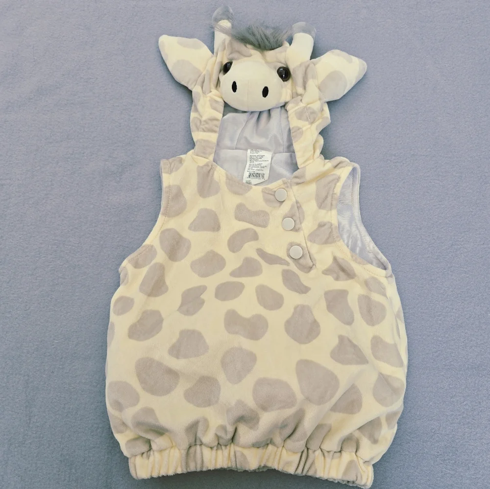 Giraffe Baby Costume Hooded with a tail 0-6 months